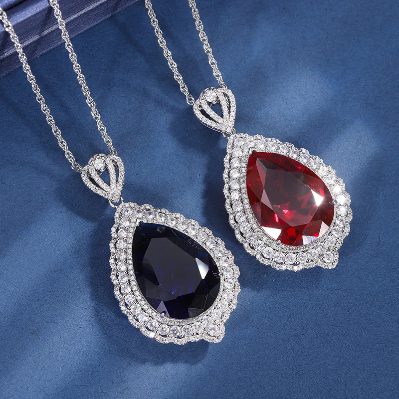 Retro Oval 18*25mm Emerald Sapphire Ruby Quartz Pendant Necklace for Women Gemstone Lab Diamond Cocktail Party Fine Jewelry Gift
Retro Oval 18*25mm Emerald Sapphire Ruby Quartz Pendant Necklace for Women Gemstone Lab Diamond Cocktail Party Fine Jewelry Gift