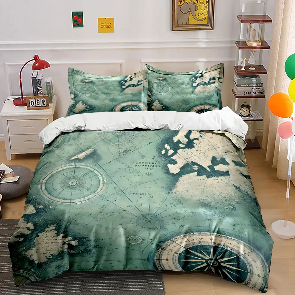 Vintage nautical map with compass Print Soft Comfortable Duvet Cover Bedding Set Included 1*Duvet Cover 2*Pillowcases
Vintage nautical map with compass Print Soft Comfortable Duvet Cover Bedding Set Included 1*Duvet Cover 2*Pillowcases