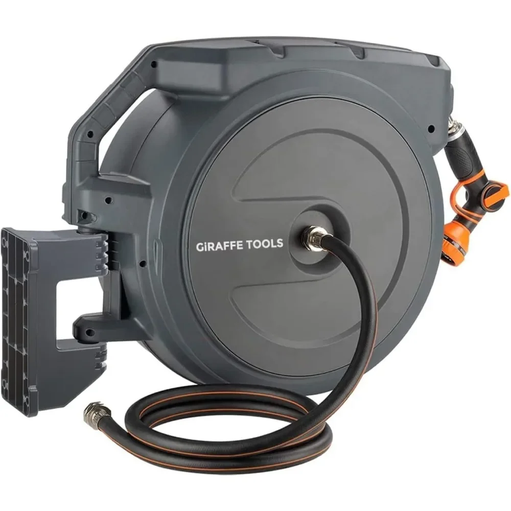 AW405/8MB Retractable Garden Hose Reel 5/8" x 90 ft PRO Metal Bracket, Heavy Duty, Any Length Lock Hose Reel, 90ft, Dark Grey
AW405/8MB Retractable Garden Hose Reel 5/8" x 90 ft PRO Metal Bracket, Heavy Duty, Any Length Lock Hose Reel, 90ft, Dark Grey