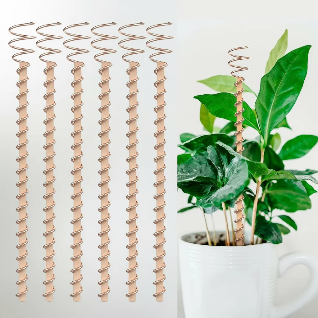 Copper Plant Support Stakes 30cm Length for Garden Flowers and Climbing Plants Durable and Flexible
Copper Plant Support Stakes 30cm Length for Garden Flowers and Climbing Plants Durable and Flexible