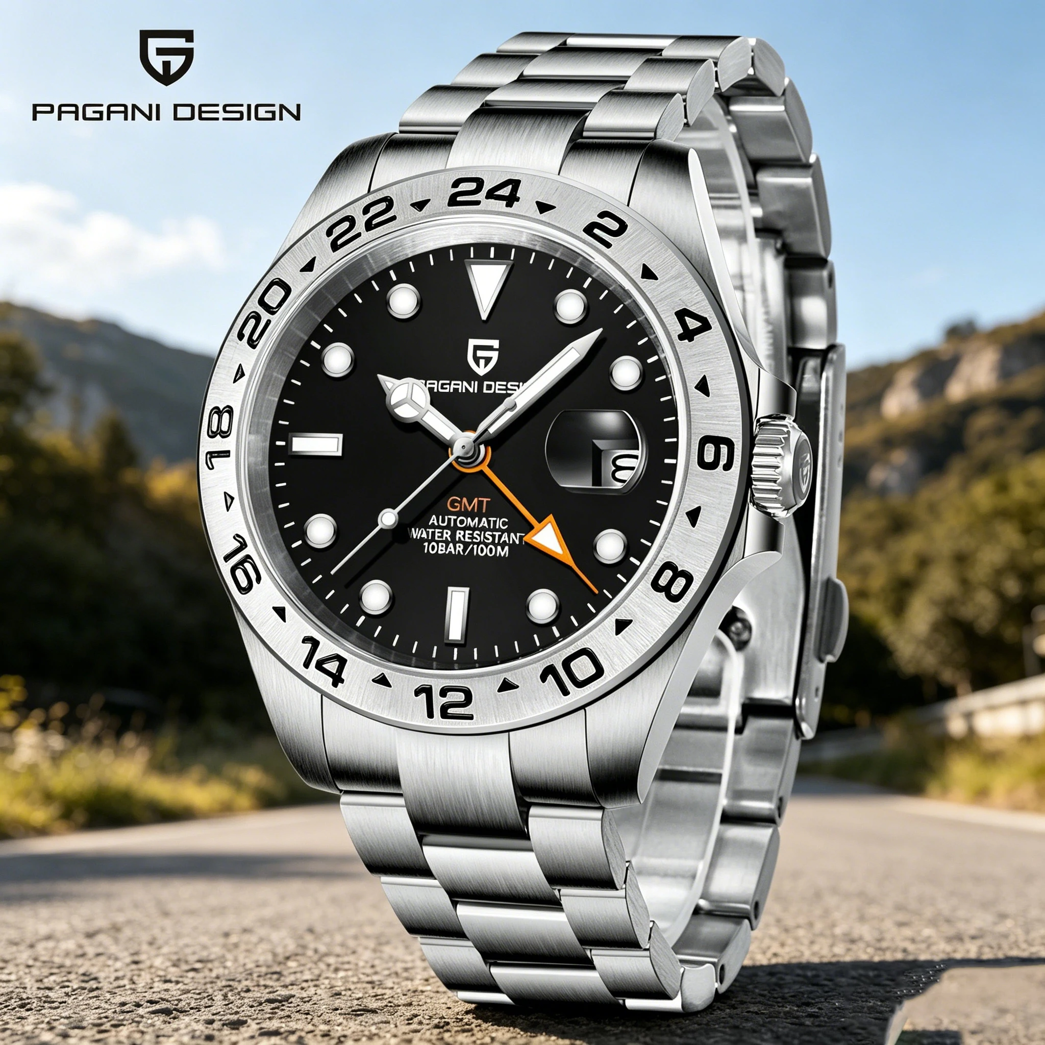 PAGANI DESIGN Original GMT Men Automatic Mechanical Watch 42MM Sapphire Stainless Steel Waterproof reloj hombre Pearl DG5833
PAGANI DESIGN Original GMT Men Automatic Mechanical Watch 42MM Sapphire Stainless Steel Waterproof reloj hombre Pearl DG5833