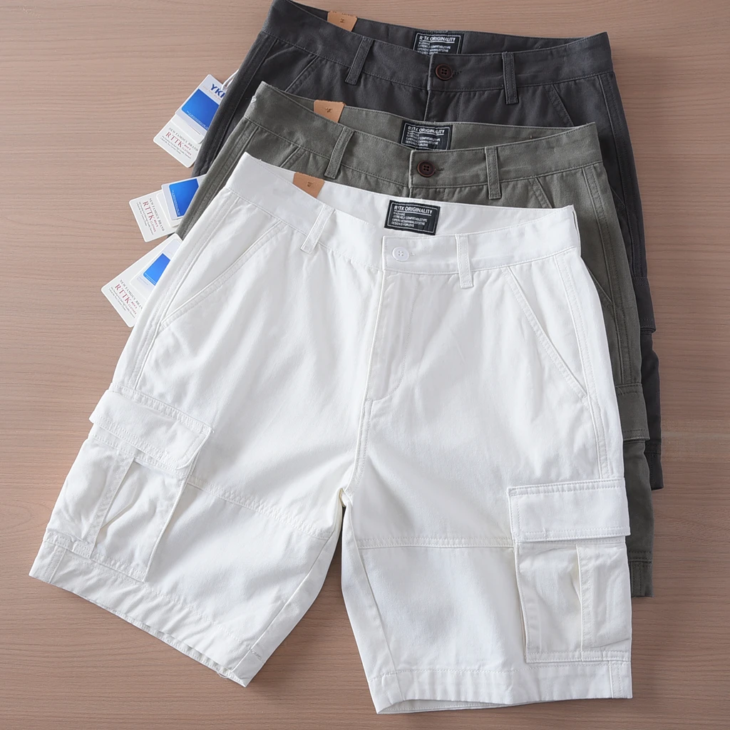 2025 Summer New American Retro Woven Multi-Pocket Cargo Shorts Men's Amekaji 100% Cotton Washed Casual Straight 5-point Pants
2025 Summer New American Retro Woven Multi-Pocket Cargo Shorts Men's Amekaji 100% Cotton Washed Casual Straight 5-point Pants