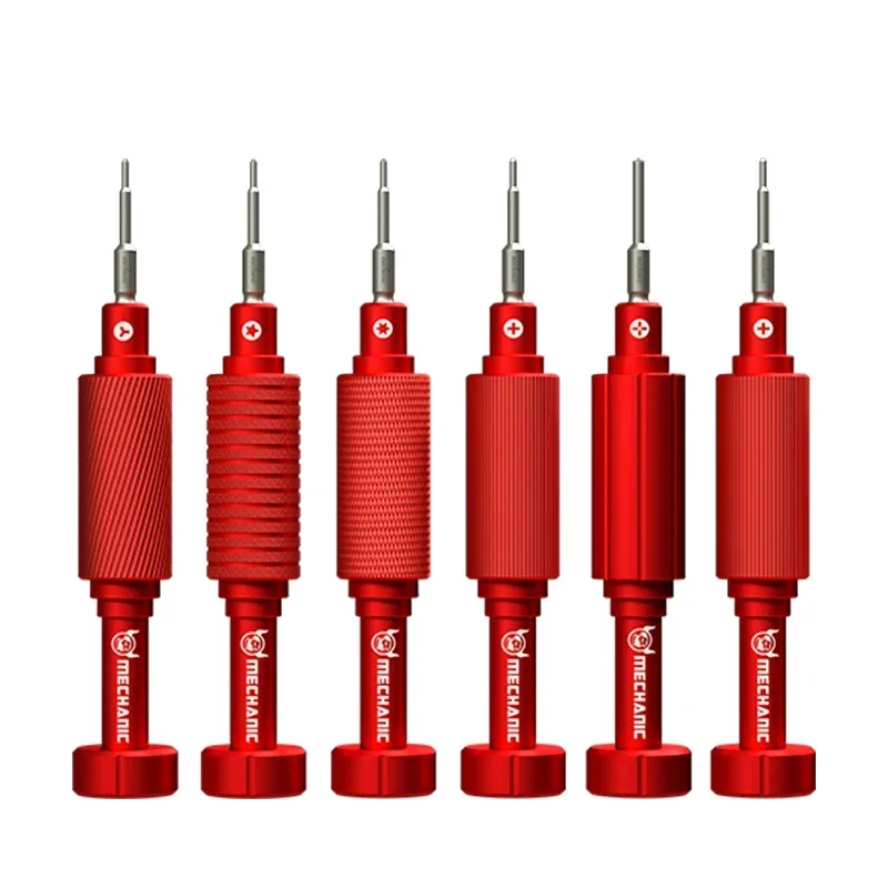 6pcs/set Mechanic 3D Mini Precision Magnetic Screwdriver 1.2 1.5 Phillips 0.6 Y-Type 0.8 Torx 2.5 Cross T2 Phone Repair Tool
6pcs/set Mechanic 3D Mini Precision Magnetic Screwdriver 1.2 1.5 Phillips 0.6 Y-Type 0.8 Torx 2.5 Cross T2 Phone Repair Tool