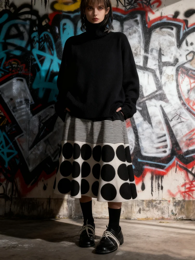 Осень/зима, темная стильная плиссированная женская полуюбка, эмо, японская Y2K Harajuku, свободная вязаная полуюбка в полоску для девочек
Осень/зима, темная стильная плиссированная женская полуюбка, эмо, японская Y2K Harajuku, свободная вязаная полуюбка в полоску для девочек
