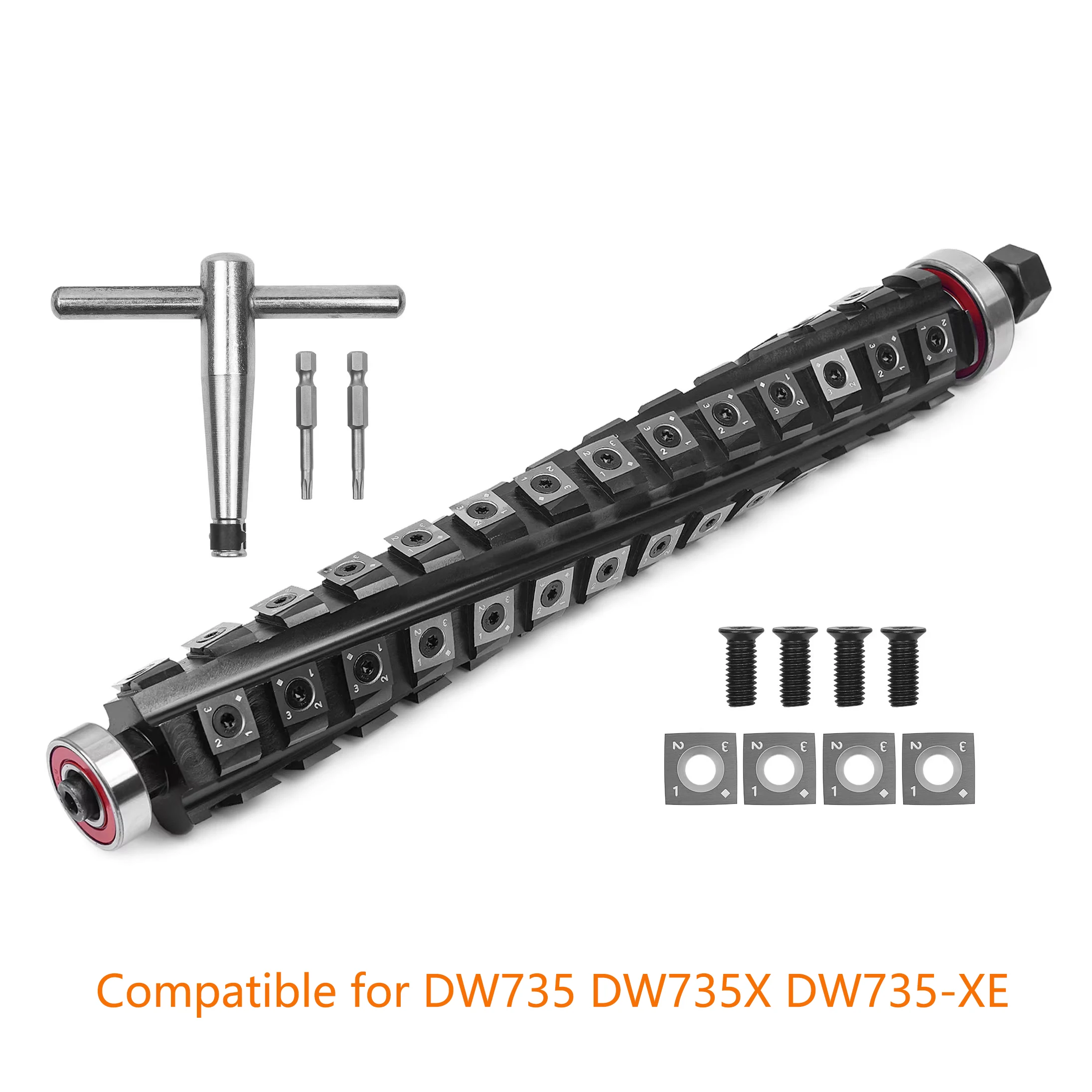 SpeTool 13 Inch Helical Planer Cutter Head for DW735 DW735X DW735XE Thickness Planer,Spiral Cutterhead 4 Rows 56 Carbide Inserts
SpeTool 13 Inch Helical Planer Cutter Head for DW735 DW735X DW735XE Thickness Planer,Spiral Cutterhead 4 Rows 56 Carbide Inserts