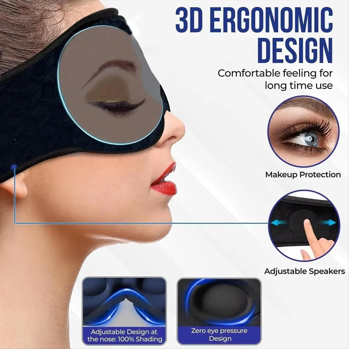 【New User】Bluetooth Wireless Sleeping Headphones 3D Eye Mask Soft Washable Music Headset Eyemask Handsfree Call Earphones
【New User】Bluetooth Wireless Sleeping Headphones 3D Eye Mask Soft Washable Music Headset Eyemask Handsfree Call Earphones