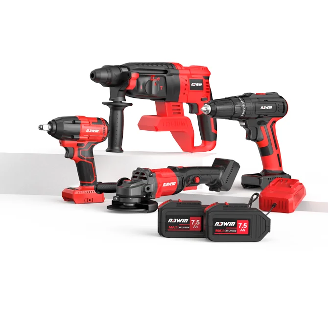 Brushless Power Tool Ultra-low-cheap Super Electric Tools Sets 3/4 Pieces Electric Drill/Wrench/Harmer/Angle Grinder
Brushless Power Tool Ultra-low-cheap Super Electric Tools Sets 3/4 Pieces Electric Drill/Wrench/Harmer/Angle Grinder