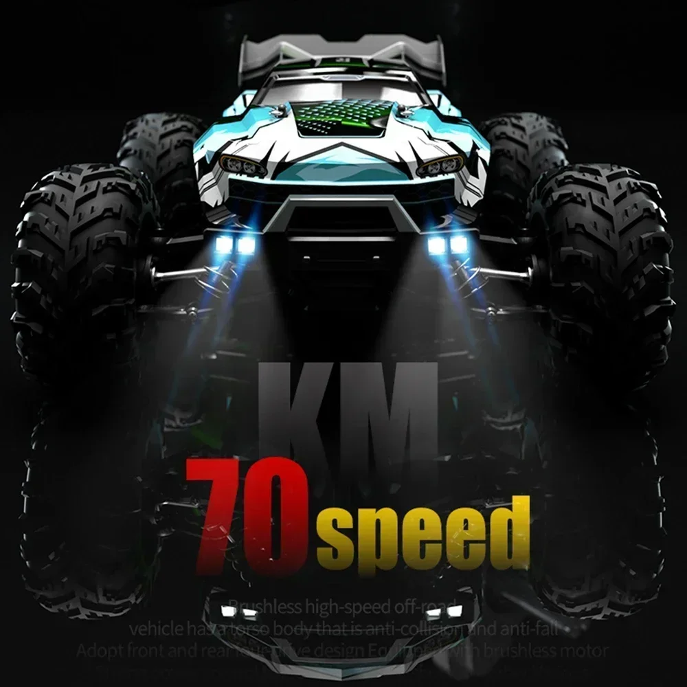 1:16 70KM/H 4WD RC Car With Led Lights 2.4G Radio High Speed Brushless Motor Remote Control Off-Road Cars for Children toys
1:16 70KM/H 4WD RC Car With Led Lights 2.4G Radio High Speed Brushless Motor Remote Control Off-Road Cars for Children toys