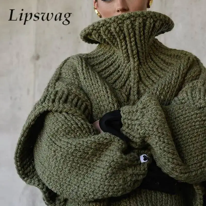 Women Casual Warm Winter Thick Sweater Fall Elegant Turtleneck Solid Knitted Jumper Femme Fashion Long Sleeve Loose Pullover Top
Women Casual Warm Winter Thick Sweater Fall Elegant Turtleneck Solid Knitted Jumper Femme Fashion Long Sleeve Loose Pullover Top