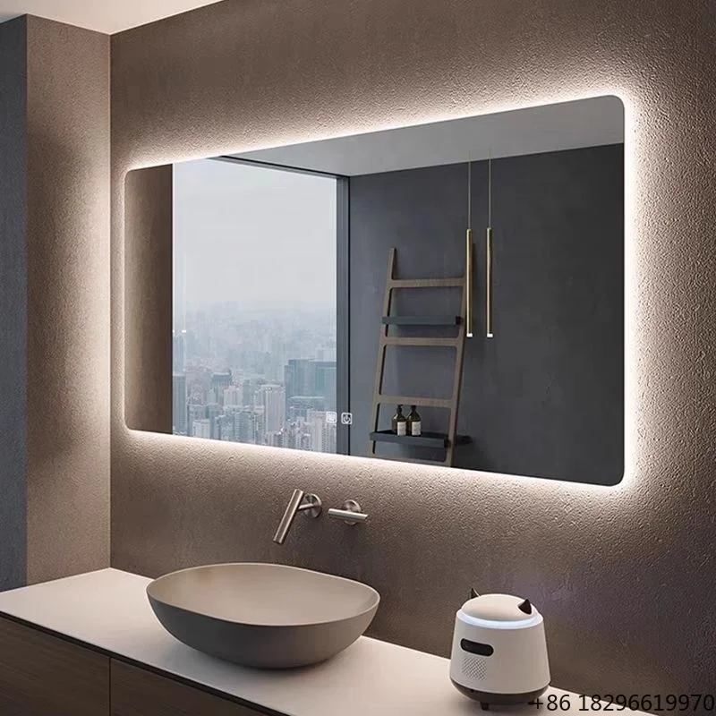 Silver LED Smart Bathroom Mirror Backlit Illuminated Touch Control Wall Vanity Mirror
Silver LED Smart Bathroom Mirror Backlit Illuminated Touch Control Wall Vanity Mirror