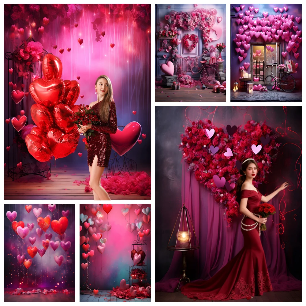 Valentine's Day Decor Photography Background Red Rose Flowers Love Heart Balloons Wedding Bridal Portrait Backdrop Photo Studio
Valentine's Day Decor Photography Background Red Rose Flowers Love Heart Balloons Wedding Bridal Portrait Backdrop Photo Studio