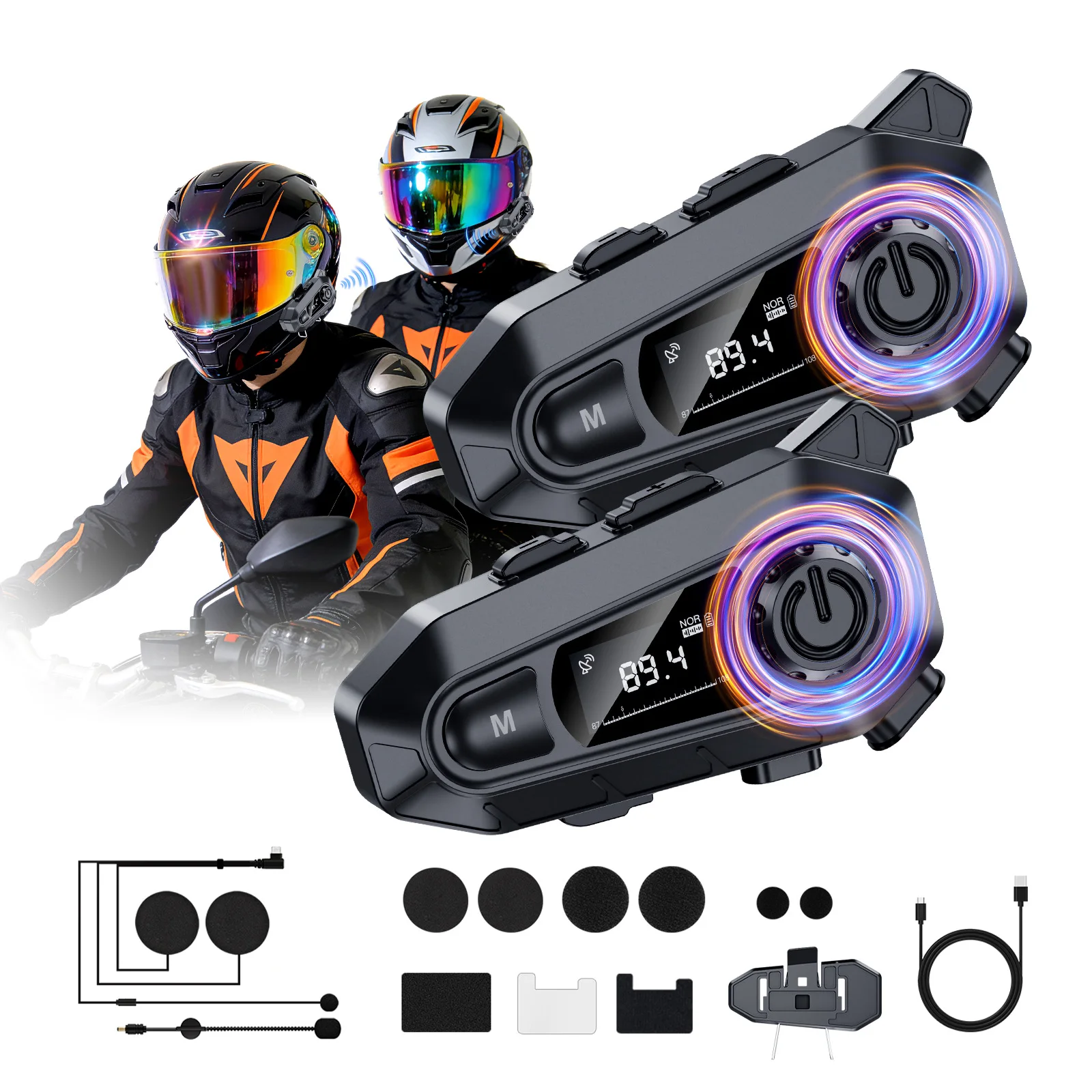 Motorcycle Helmet Bluetooth Intercom Headset 5.4 Bluetooth Led Digital Display Fm Radio 200m Wireless For Riding Earphones
Motorcycle Helmet Bluetooth Intercom Headset 5.4 Bluetooth Led Digital Display Fm Radio 200m Wireless For Riding Earphones
