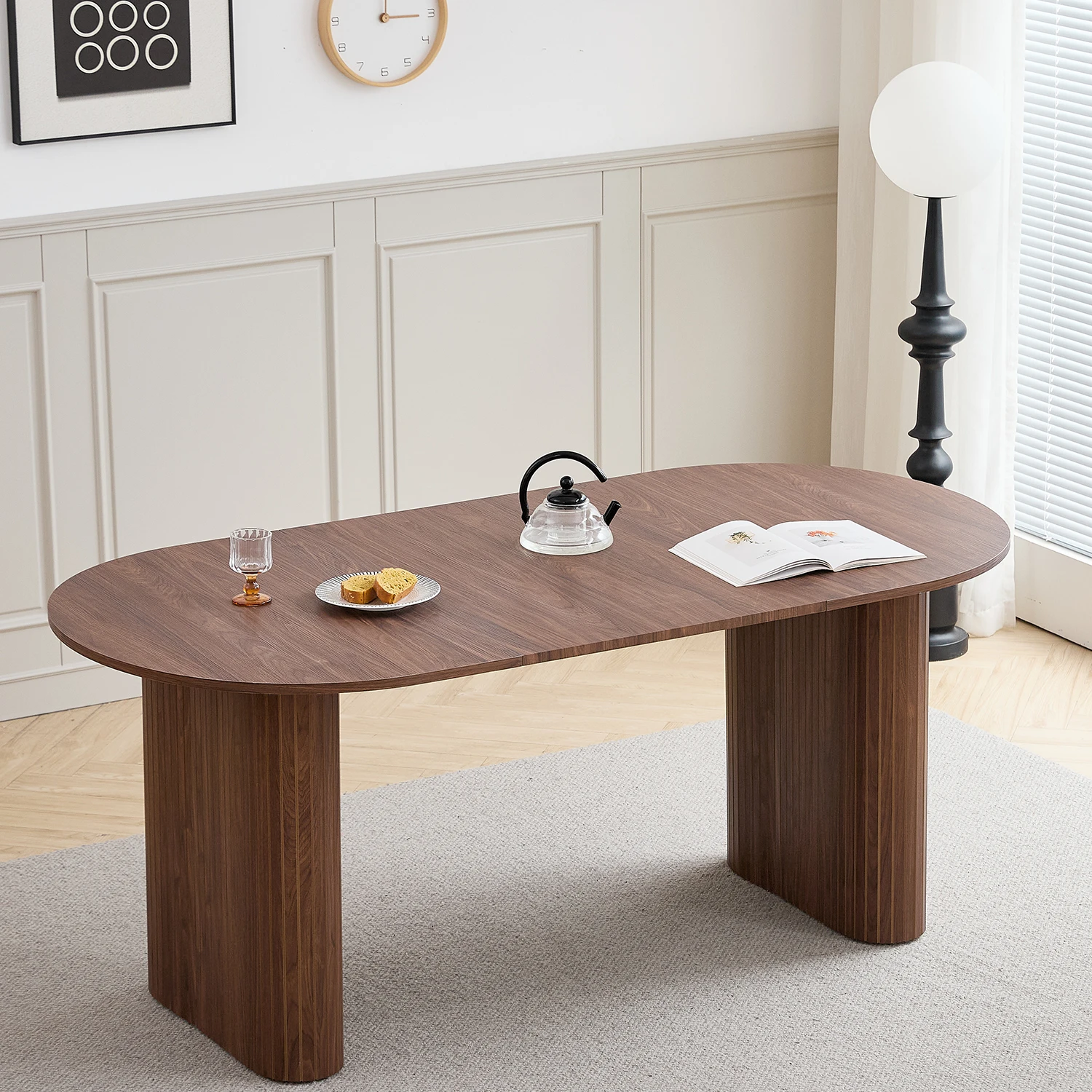 Обеденный стол Wabi Sabi Matte Terrazzo Slate с раздвижной столешницей и деревянными ножками
Обеденный стол Wabi Sabi Matte Terrazzo Slate с раздвижной столешницей и деревянными ножками