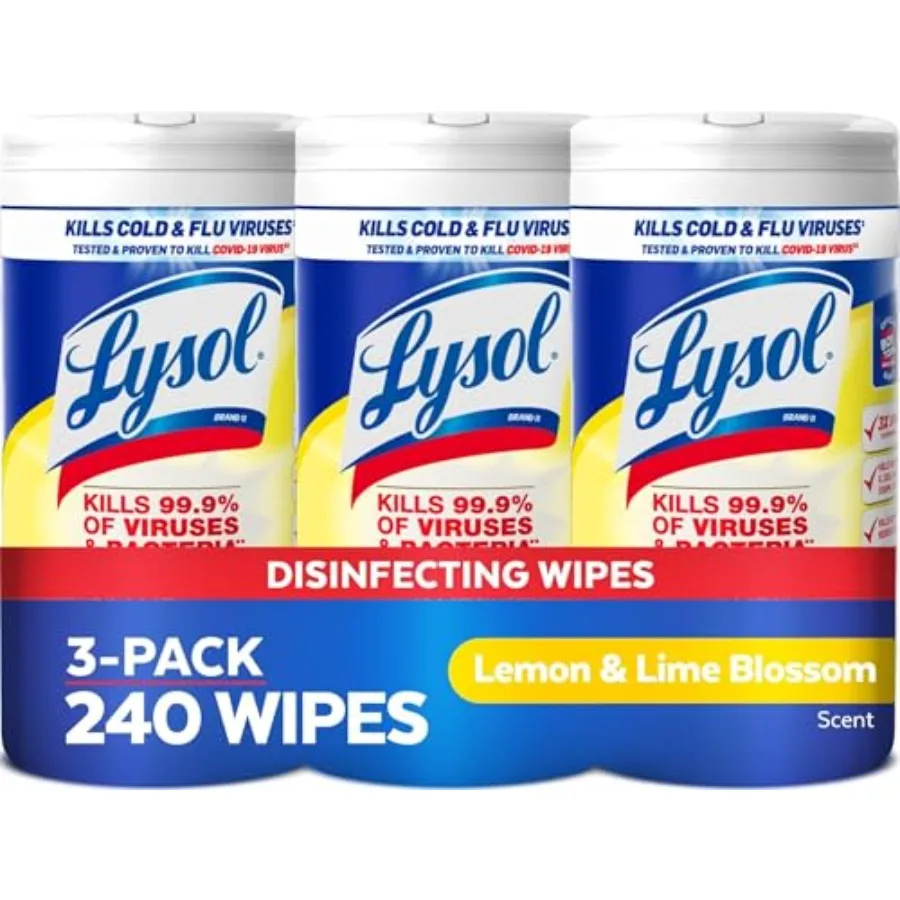 LYSOL Disinfecting Wipes, All Purpose Cleaner, Multi-Surface Antibacterial Cleaning Wipes, Household Cleaning Supplies, Dorm Es
LYSOL Disinfecting Wipes, All Purpose Cleaner, Multi-Surface Antibacterial Cleaning Wipes, Household Cleaning Supplies, Dorm Es