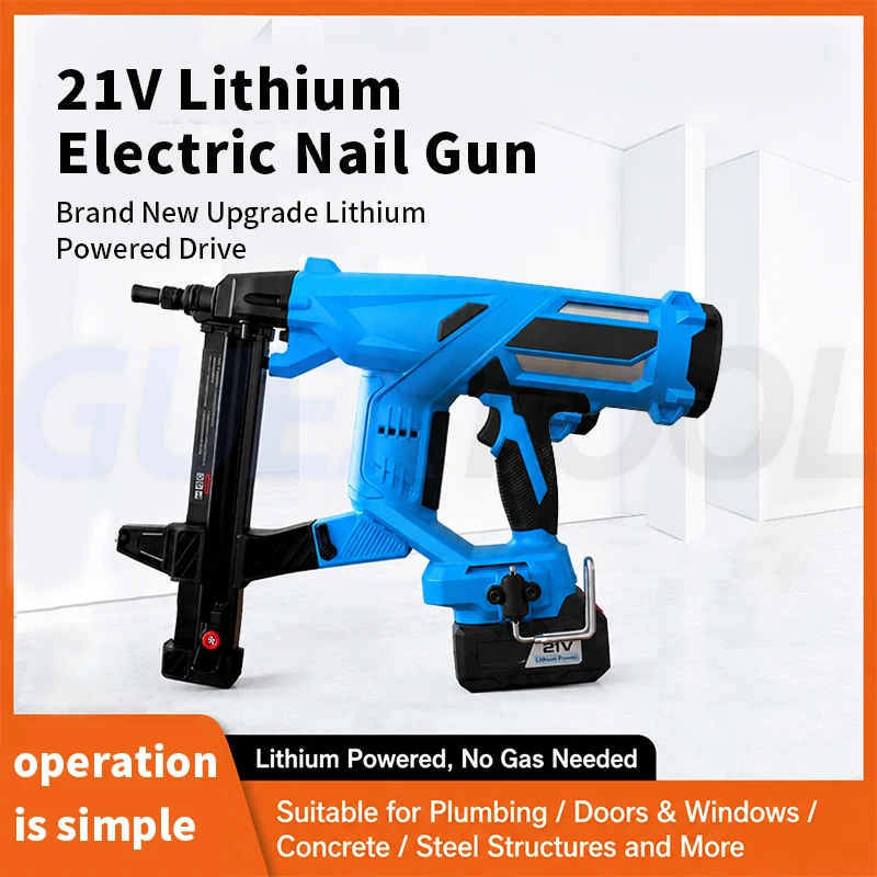 21v Lithium-ion Electric Steel Nail Gun Woodworking Nail Gun Steel Nail Gun Rechargeable Door And Window Nailer Nail Gun 100J
21v Lithium-ion Electric Steel Nail Gun Woodworking Nail Gun Steel Nail Gun Rechargeable Door And Window Nailer Nail Gun 100J