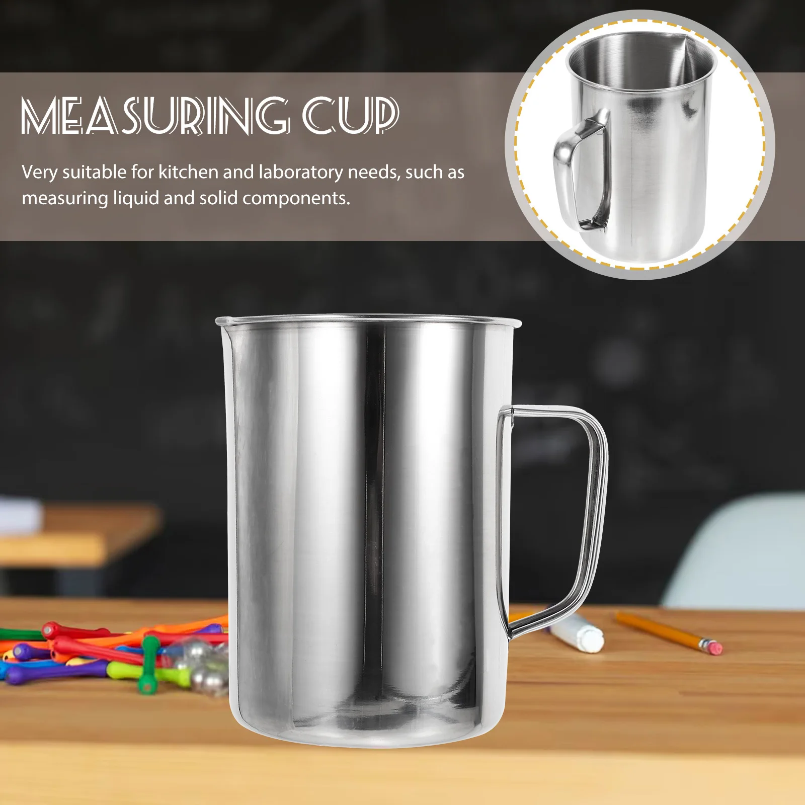 1000Ml Stainless Steel Measuring Cup Smooth Burr- Science Beaker For Liquid Solid Measurement Kitchen Baking Chemistry
1000Ml Stainless Steel Measuring Cup Smooth Burr- Science Beaker For Liquid Solid Measurement Kitchen Baking Chemistry