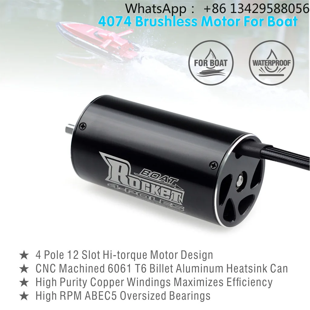 SURPASS HOBBY Rocket 4074 2250KV/2000KV/1700KV 4P Brushless Motor With Cooling Jacket for RC Boat
SURPASS HOBBY Rocket 4074 2250KV/2000KV/1700KV 4P Brushless Motor With Cooling Jacket for RC Boat