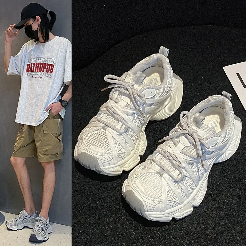 Unisex Chunky Dad Shoes Platform Breathable Lace Up Casual Sport Sneakers Hiking Running Shoes Spring Summer 2026 New Arrival
Unisex Chunky Dad Shoes Platform Breathable Lace Up Casual Sport Sneakers Hiking Running Shoes Spring Summer 2026 New Arrival