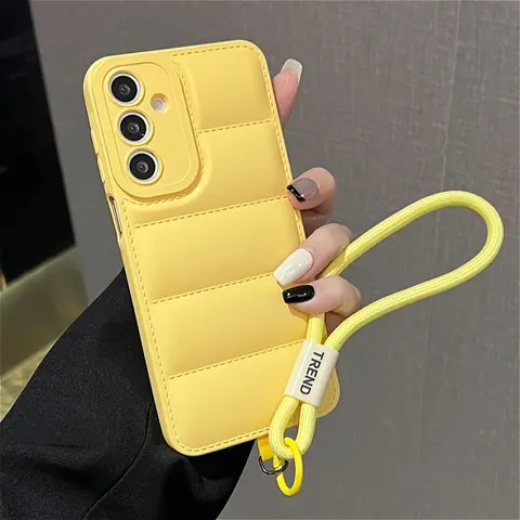 Down Jacket Case With Chain For Samsung Galaxy A 73 72 71 56 55 54 53 52 51 50 36 35 34 33 32 26 25 24 17 16 15 07 06 05 5G 4G