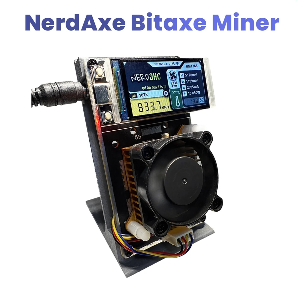 T07CHOT-NerdAxe NerdMiner Vertical Miner 500Gh/S BM1366 ASIC Chip Solo Lottery BTC Miner Bitaxe Lottery Mining Miner EU PLUG
T07CHOT-NerdAxe NerdMiner Vertical Miner 500Gh/S BM1366 ASIC Chip Solo Lottery BTC Miner Bitaxe Lottery Mining Miner EU PLUG