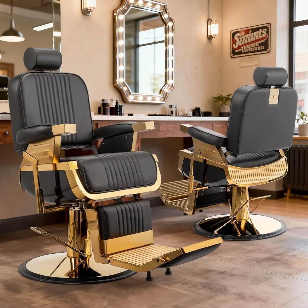 Heavy Duty Vintage Barber Chair, Hydraulic Reclining Salon Chairs for Hair Stylist with Footrest & Headrest, Customized
Heavy Duty Vintage Barber Chair, Hydraulic Reclining Salon Chairs for Hair Stylist with Footrest & Headrest, Customized