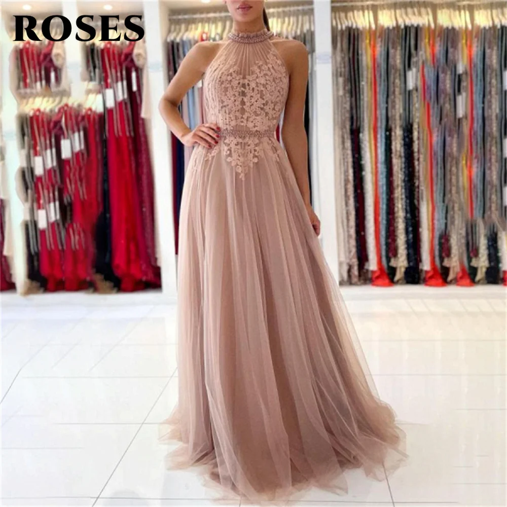 ROSES Halter Prom Dress Appliques Button Beading Celebrity Dresses Tulle Women's Evening Dresses Sleeveless Formal Gown 프롬 드레스
ROSES Halter Prom Dress Appliques Button Beading Celebrity Dresses Tulle Women's Evening Dresses Sleeveless Formal Gown 프롬 드레스