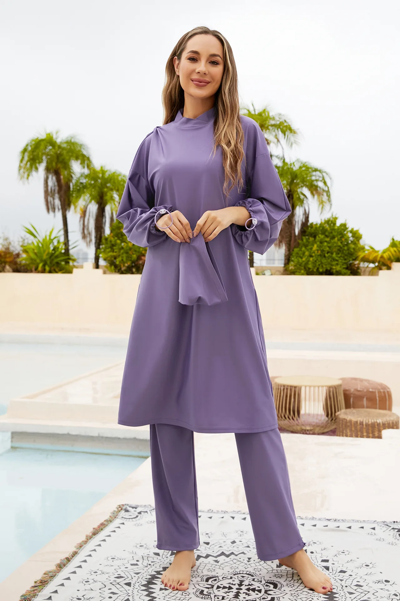 Muslim Femme Swimwear 2025 with Hijab Islamic Mujer Clothing Swimming Suit Modest Swimsuits Beach Cover Ups for Women
Muslim Femme Swimwear 2025 with Hijab Islamic Mujer Clothing Swimming Suit Modest Swimsuits Beach Cover Ups for Women