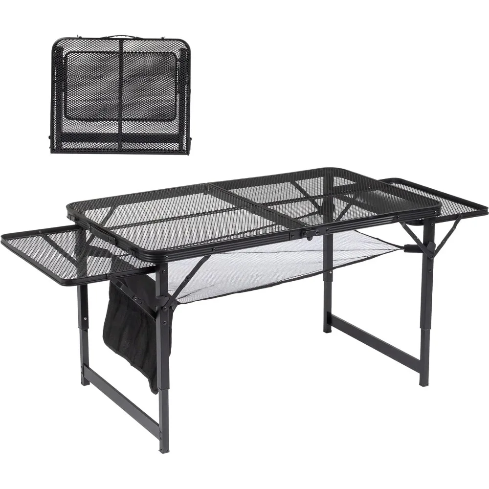 Outdoor Grill Table, Folding Camping Table, Card Table Adjustable Height & Width, Carry Handle for Outdoor, Picnic, Beach, Indoo
Outdoor Grill Table, Folding Camping Table, Card Table Adjustable Height & Width, Carry Handle for Outdoor, Picnic, Beach, Indoo