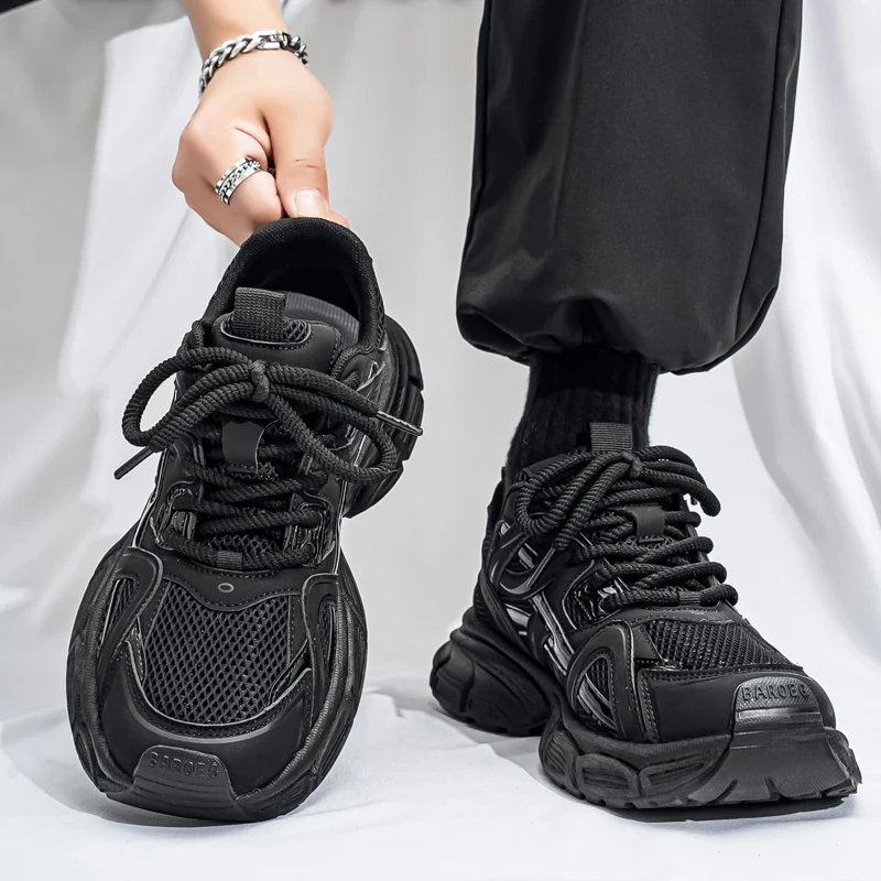 Black Samurai Men's Shoes Breathable Mesh Summer Sporty Thick Bottom Running Casual Fashion Dad Shoes Comfortable Soft PU
Black Samurai Men's Shoes Breathable Mesh Summer Sporty Thick Bottom Running Casual Fashion Dad Shoes Comfortable Soft PU
