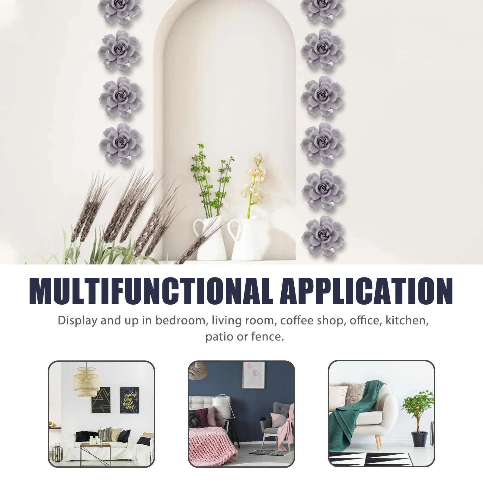 Vintage Style Ceramic Flower Wall Decor 3D Peony Pendant for Home Office Living Room Bedroom Kitchen Patio Wall Hanging Flower
Vintage Style Ceramic Flower Wall Decor 3D Peony Pendant for Home Office Living Room Bedroom Kitchen Patio Wall Hanging Flower