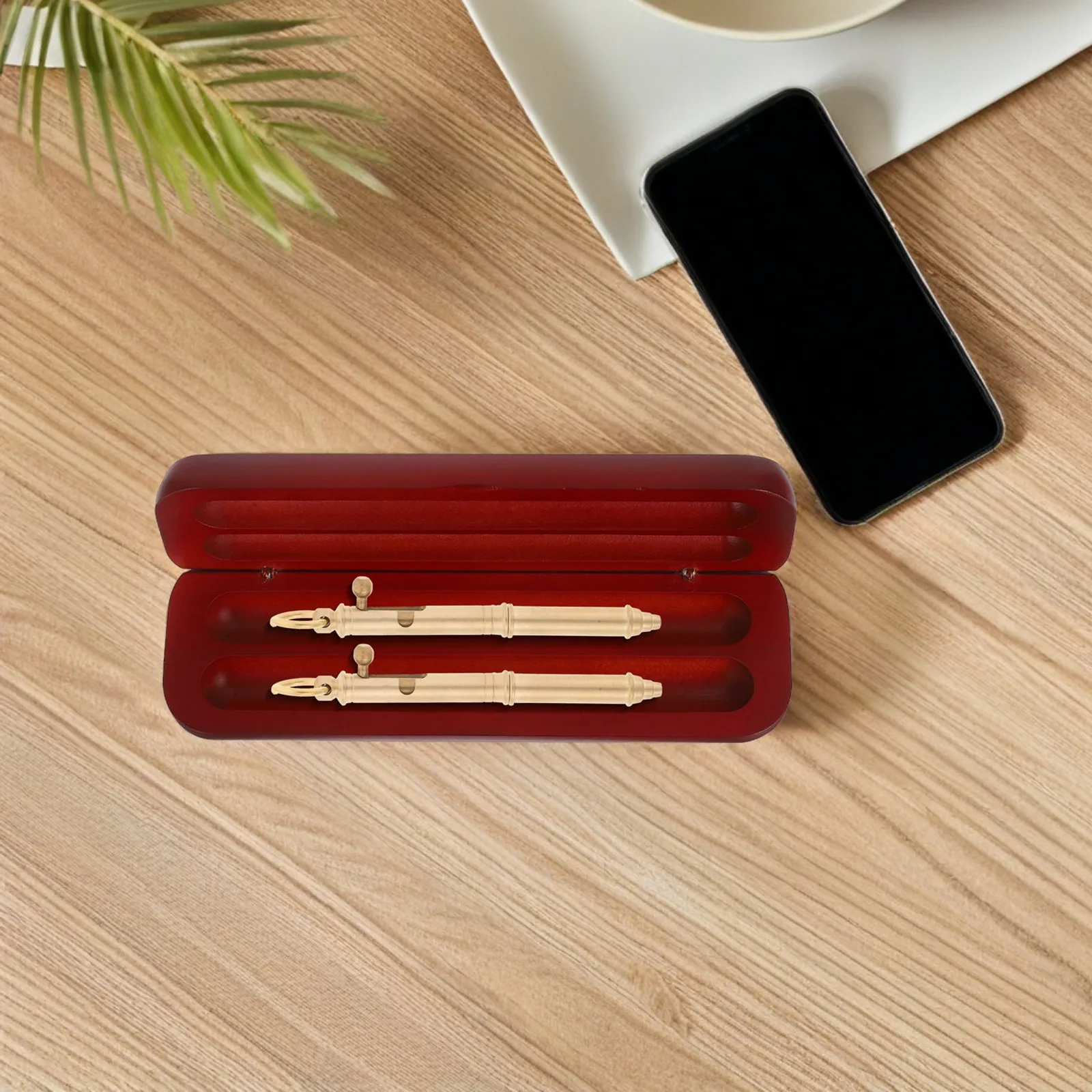 Dual Slot Wooden Pen Box Elegant Red Solid Wood Fountain Pen Display Storage Case Minimalist Desk Organizer for Writers
Dual Slot Wooden Pen Box Elegant Red Solid Wood Fountain Pen Display Storage Case Minimalist Desk Organizer for Writers