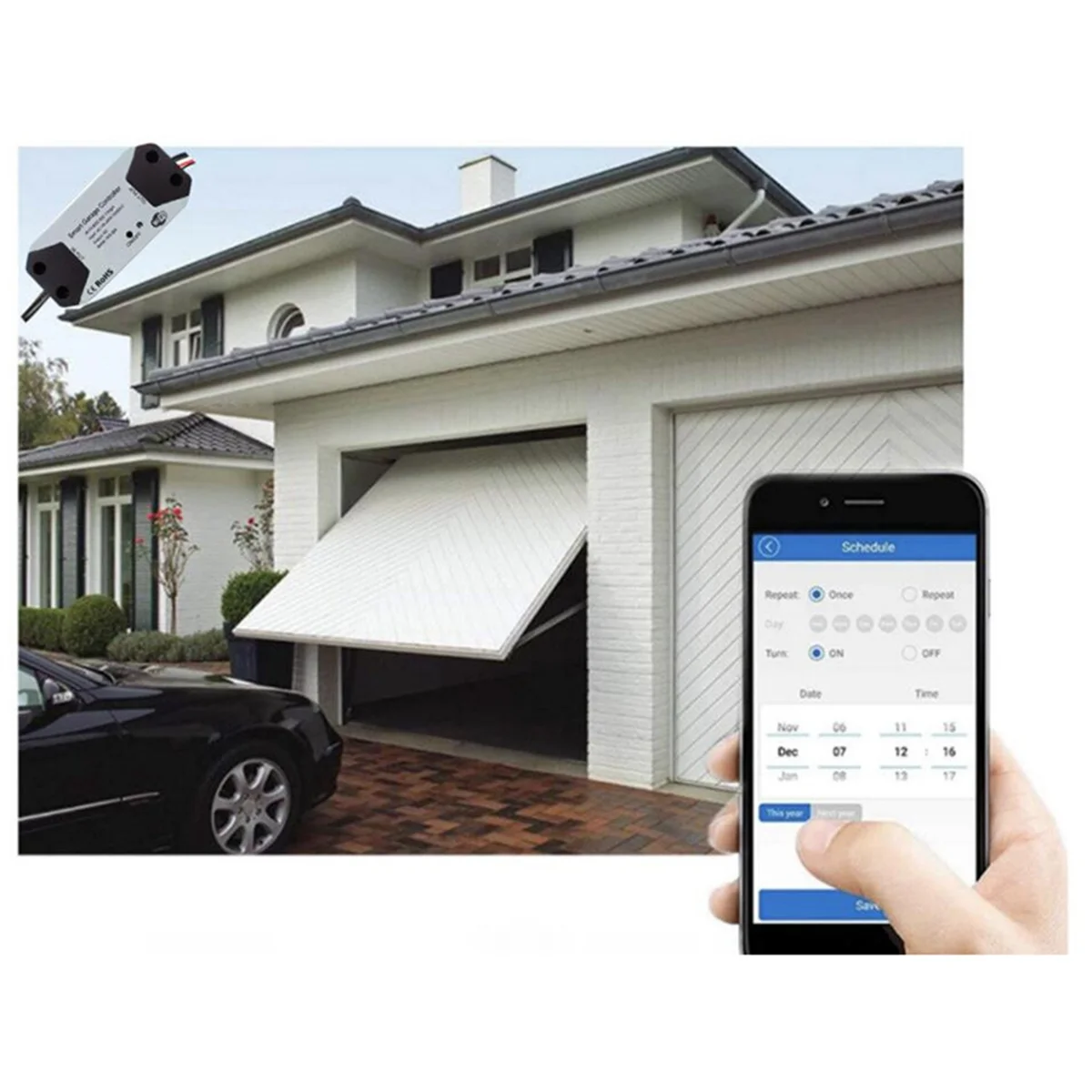 #204Y Tuya WiFi Garage Door Controller Smart Door Switcher Work with Alexa Google Home Smart Life Tuya APP Control (ABS+PC)
#204Y Tuya WiFi Garage Door Controller Smart Door Switcher Work with Alexa Google Home Smart Life Tuya APP Control (ABS+PC)