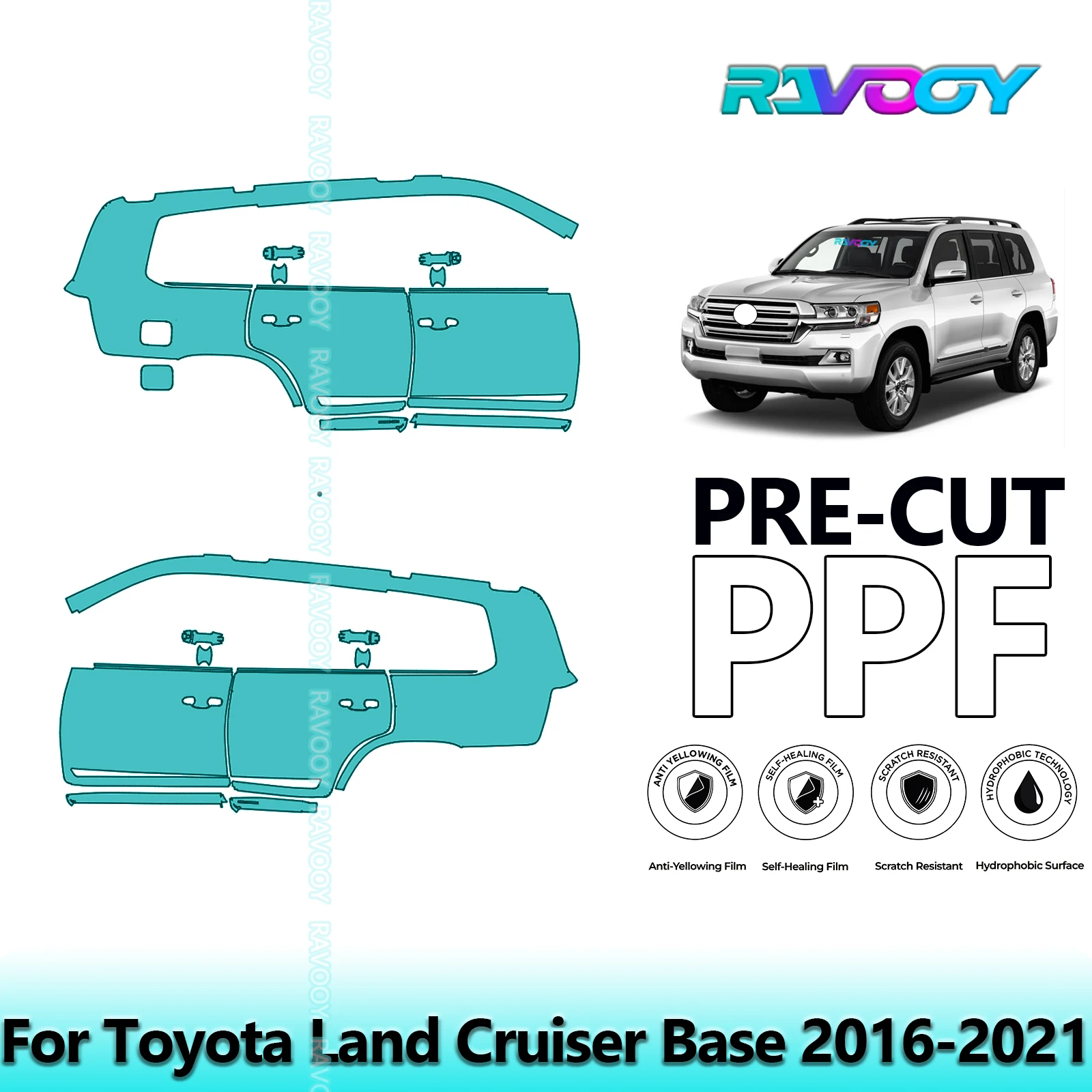 For Toyota Land Cruiser Base 2016-2021 8.5mil Clear Matte Pre-Cut PPF Door & A/B Pillar Kit TPU Paint Protection Film Set
For Toyota Land Cruiser Base 2016-2021 8.5mil Clear Matte Pre-Cut PPF Door & A/B Pillar Kit TPU Paint Protection Film Set