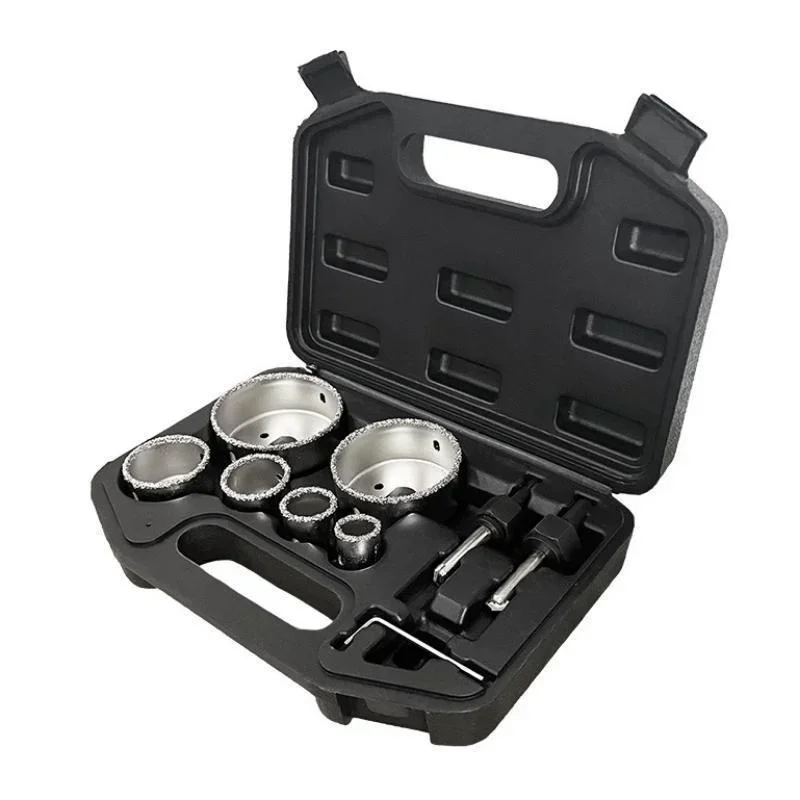 9PC/Set New Hard Alloy Ceramic Tile Hole Opener Set Brazed Granular Alloy Hole Opener Combined Brick Wall Hole Drill Accessories
9PC/Set New Hard Alloy Ceramic Tile Hole Opener Set Brazed Granular Alloy Hole Opener Combined Brick Wall Hole Drill Accessories