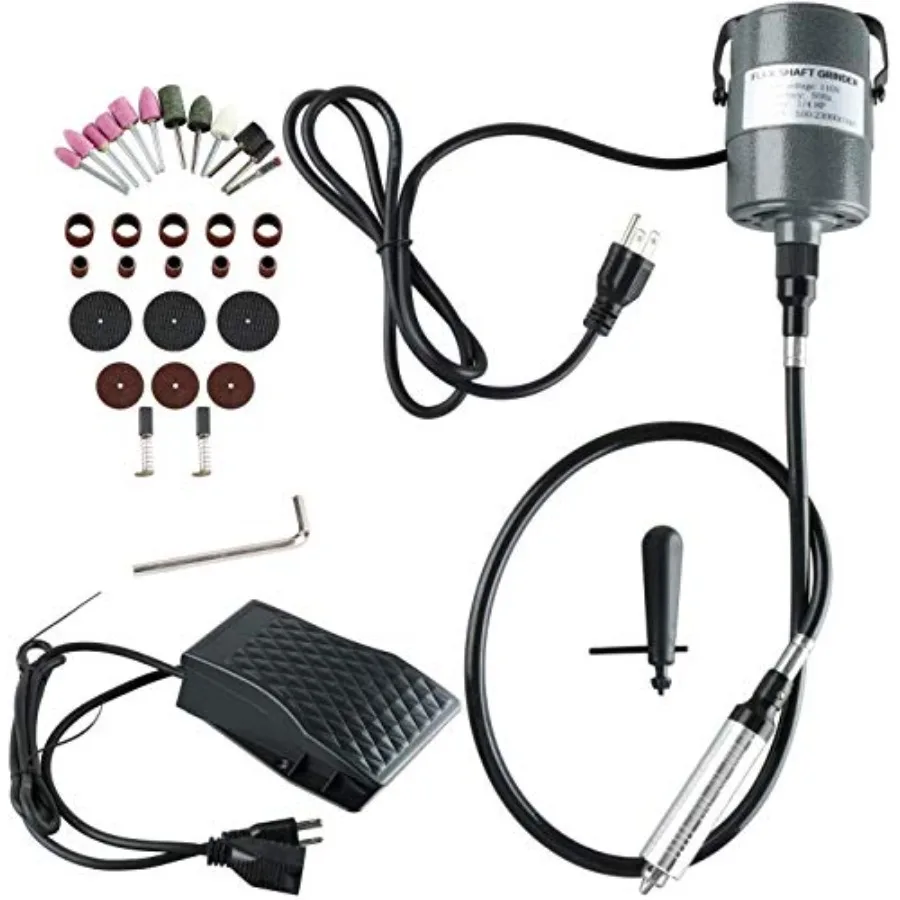 Электрический роторный инструмент 1/4 HP с гибким валом, гравер, подвесная шлифовальная машина с ножной педалью, 110В 380Вт, многофункциональный инструмент
Электрический роторный инструмент 1/4 HP с гибким валом, гравер, подвесная шлифовальная машина с ножной педалью, 110В 380Вт, многофункциональный инструмент