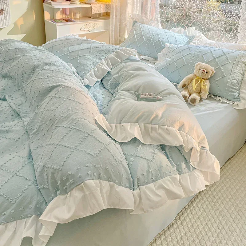 Cut Flowers Diamond Nordic Princess Bedding Set Single Double Queen King Duvet Cover Household Quilt Cover Bed Linen Pillowcases
Cut Flowers Diamond Nordic Princess Bedding Set Single Double Queen King Duvet Cover Household Quilt Cover Bed Linen Pillowcases