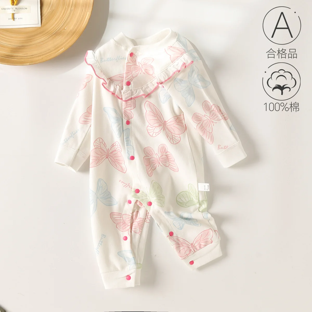 Jenny&Dave 2023 Spring and Autumn Super Cute Baby Full Print Butterfly jumpsuit Climbing suit Female baby autumn clothing Pure c
Jenny&Dave 2023 Spring and Autumn Super Cute Baby Full Print Butterfly jumpsuit Climbing suit Female baby autumn clothing Pure c