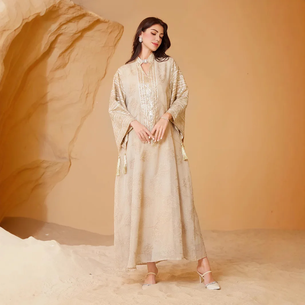 Muslim Embroidered Bright Women's Clothing New Robes Women's Stage Performance Costume Accessories
Muslim Embroidered Bright Women's Clothing New Robes Women's Stage Performance Costume Accessories