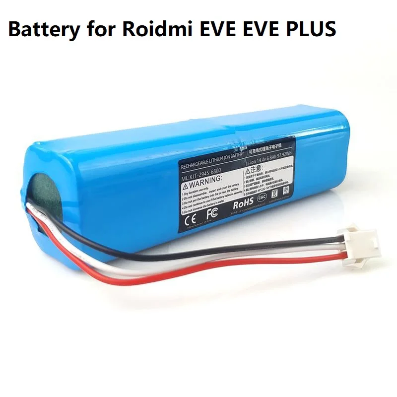 New Rechargeable Li-ion Battery for Roidmi EVE EVE PLUS Robot Vacuum Cleaner Spare Parts Power Supply Accessories Battery Pack
New Rechargeable Li-ion Battery for Roidmi EVE EVE PLUS Robot Vacuum Cleaner Spare Parts Power Supply Accessories Battery Pack