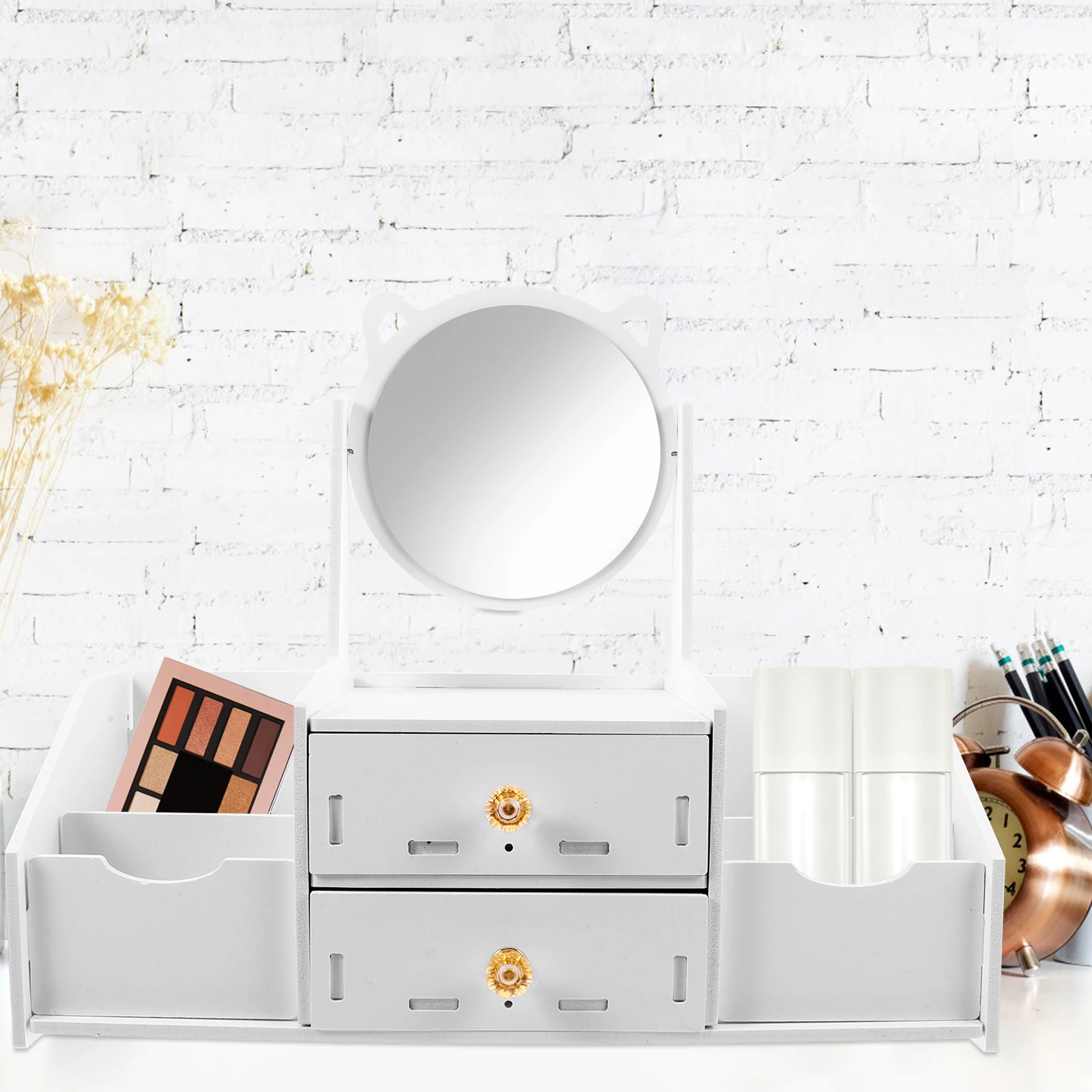Multifunctional Makeup Vanity Storage Box Mirror Skincare Organizer Bathroom Desktop Countertop Space-Saving Drawer
Multifunctional Makeup Vanity Storage Box Mirror Skincare Organizer Bathroom Desktop Countertop Space-Saving Drawer