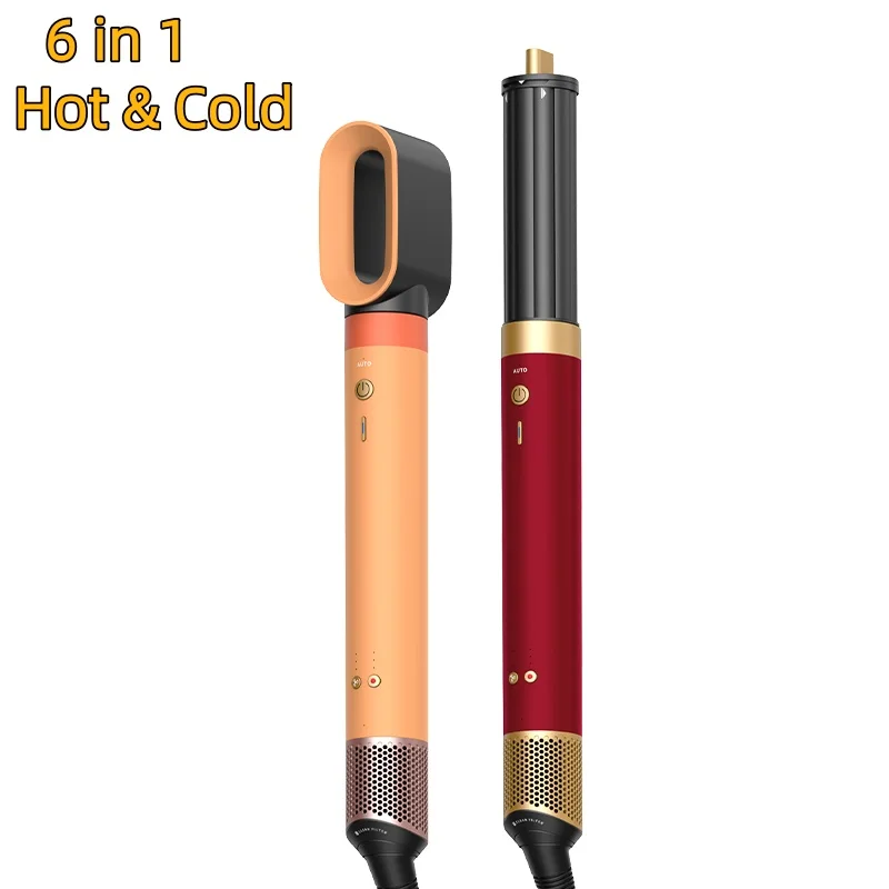 Professional 6 in 1 Cold Hot Air Styling Brush Hair Dryer Curling Iron Straightener Flat Iron 1700W Fast Dry Voluminous Waves
Professional 6 in 1 Cold Hot Air Styling Brush Hair Dryer Curling Iron Straightener Flat Iron 1700W Fast Dry Voluminous Waves