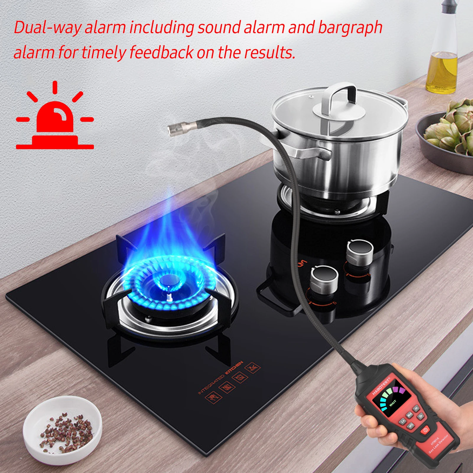 HABOTEST Portable Analyzer HT601B+ High Accuracy Methane Concentration Detector Sound Alarm PPM Meter ABS Plastic 1 Year
HABOTEST Portable Analyzer HT601B+ High Accuracy Methane Concentration Detector Sound Alarm PPM Meter ABS Plastic 1 Year