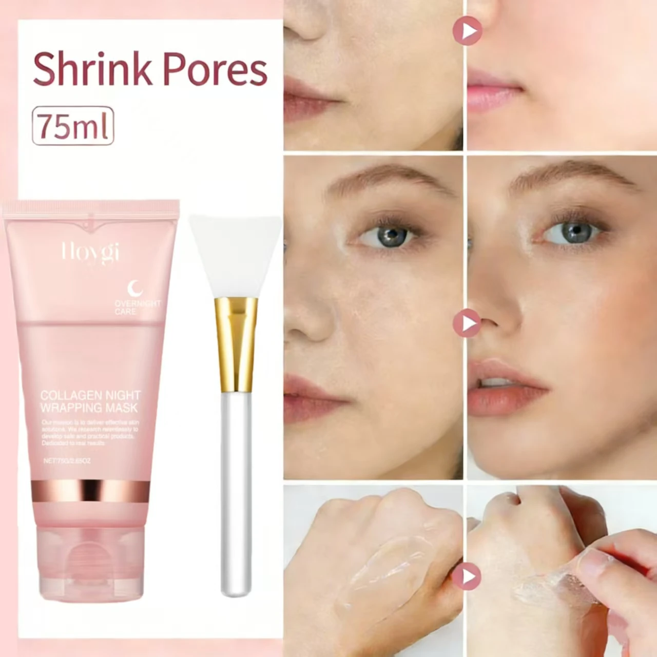 Ночная коллагеновая маска-пленка для упругости и увлажнения, уменьшает дряблость и тусклость, с гидролизованным коллагеном для сияющей кожи
Ночная коллагеновая маска-пленка для упругости и увлажнения, уменьшает дряблость и тусклость, с гидролизованным коллагеном для сияющей кожи