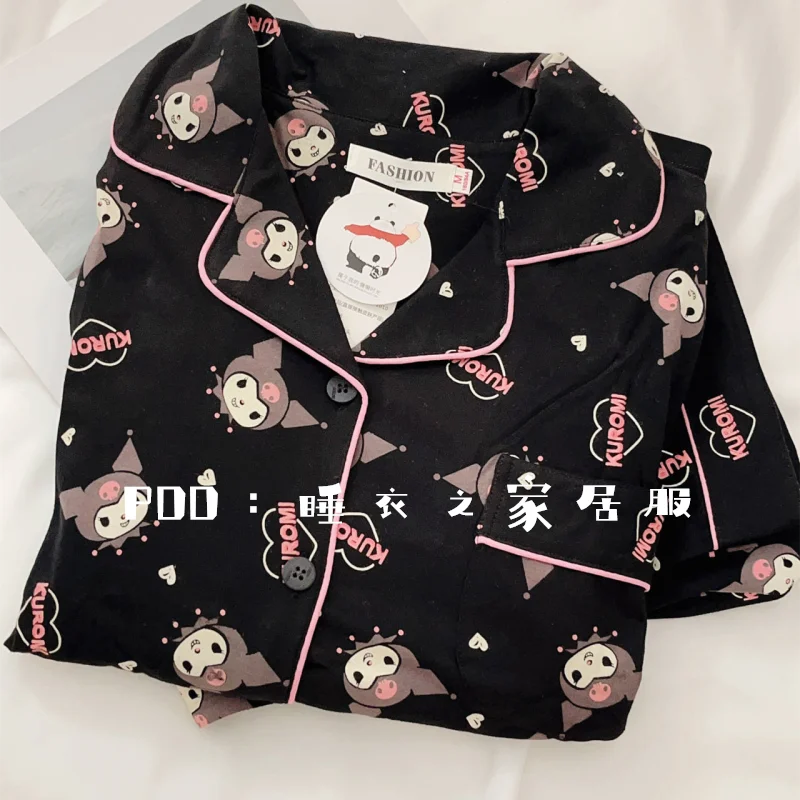 Kuromi Kawaii тонкий пижамный комплект Hello Kitty Sanrio аниме весна осень мягкий удобный мультяшный принт милая домашняя одежда для девочек
Kuromi Kawaii тонкий пижамный комплект Hello Kitty Sanrio аниме весна осень мягкий удобный мультяшный принт милая домашняя одежда для девочек