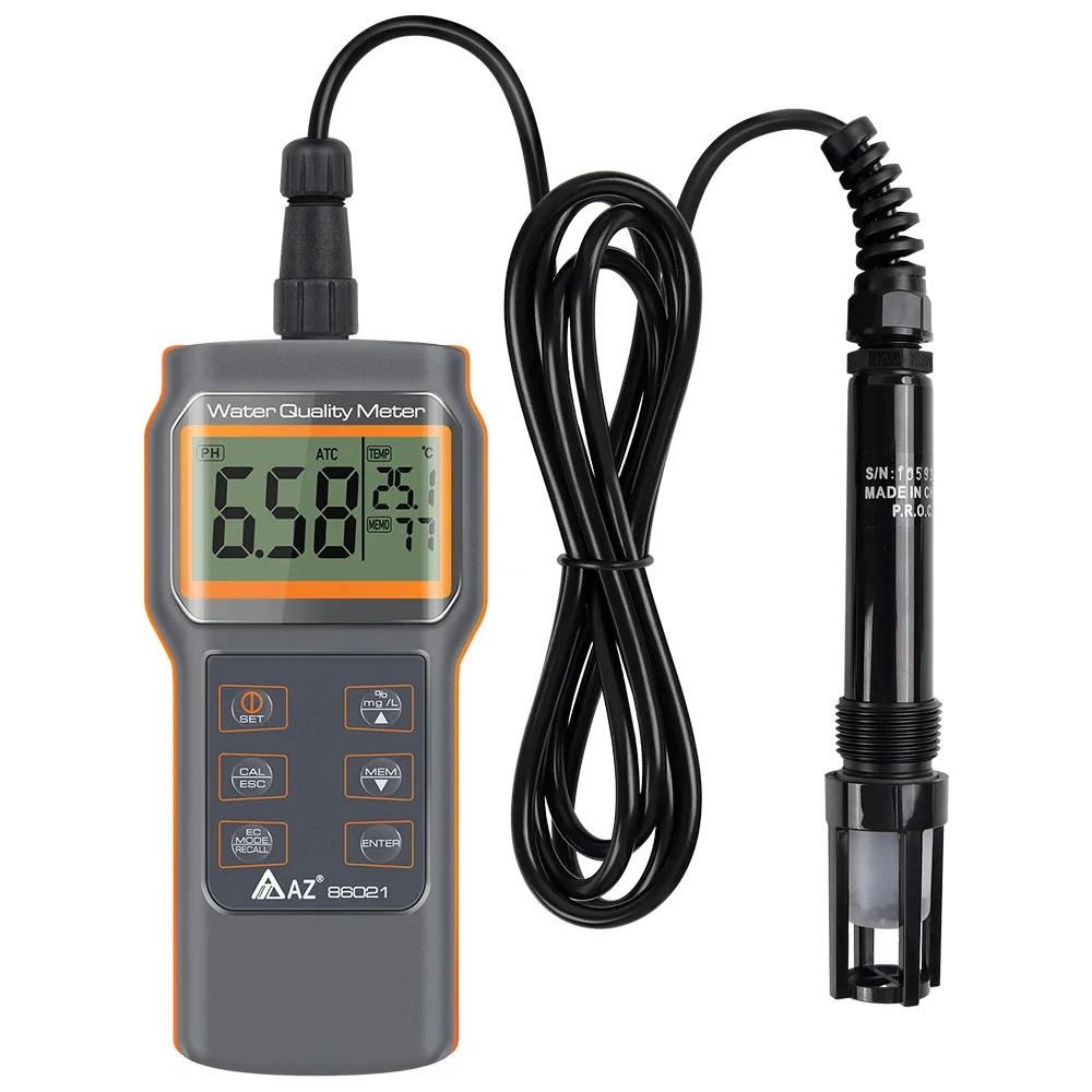 AZ86021 Portable Water Quality Tester High Precision Aquaculture Multi-function Portable PH Meter
AZ86021 Portable Water Quality Tester High Precision Aquaculture Multi-function Portable PH Meter