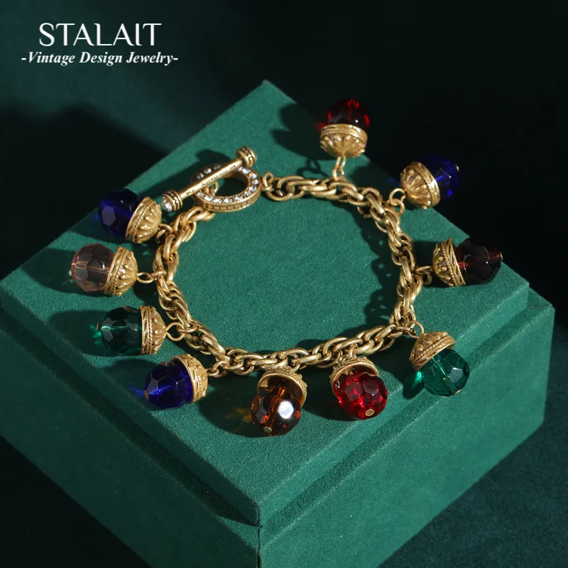 Vintage Luxury Multicolor Crystal Chain Bracelet - 18K Gold Plated Adjustable Women's Jewelry Gift
Vintage Luxury Multicolor Crystal Chain Bracelet - 18K Gold Plated Adjustable Women's Jewelry Gift