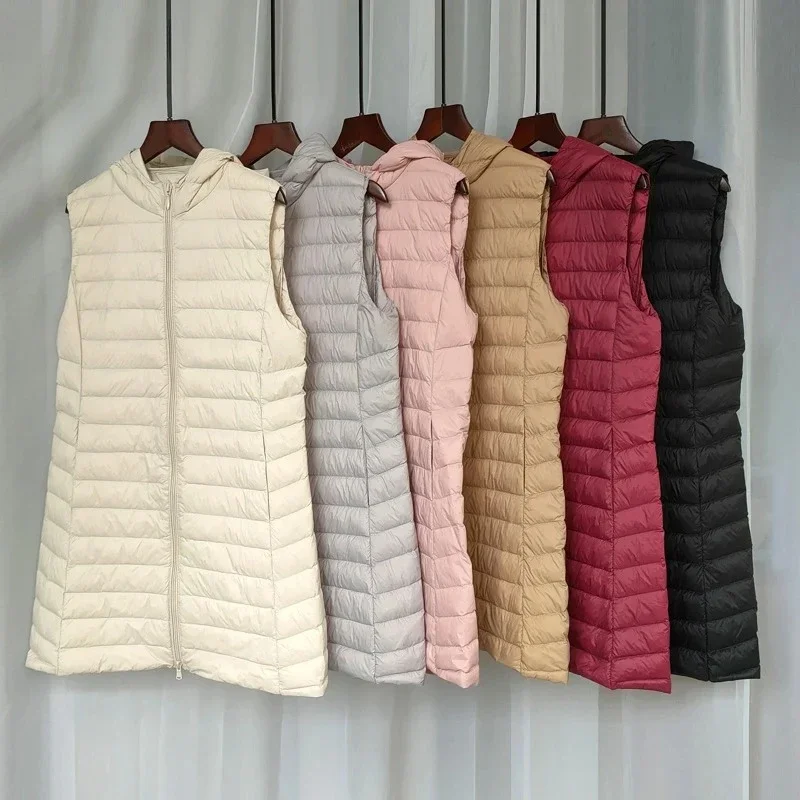 2026 New Autumn Winter Sleeveless Jacket with Hood Solid Color Slim Top Women Ultralight White Duck Down Vest
2026 New Autumn Winter Sleeveless Jacket with Hood Solid Color Slim Top Women Ultralight White Duck Down Vest