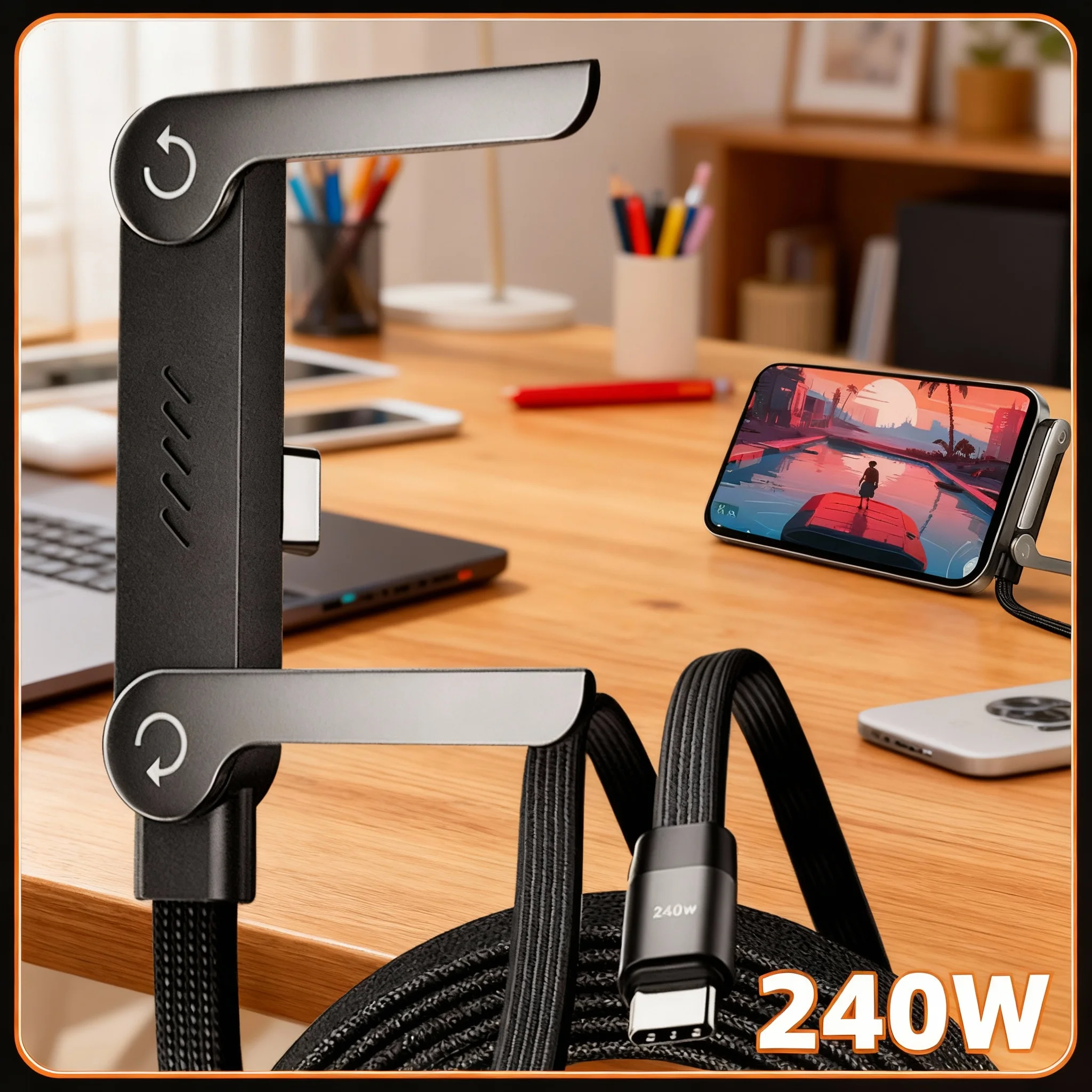 Складная подставка для телефона с быстрой зарядкой 240 Вт и поворотом на 360 градусов ° Вращающийся зарядный кабель для мобильных игр для iPhone — универсальный держатель для мобильных устройств
Складная подставка для телефона с быстрой зарядкой 240 Вт и поворотом на 360 градусов ° Вращающийся зарядный кабель для мобильных игр для iPhone — универсальный держатель для мобильных устройств