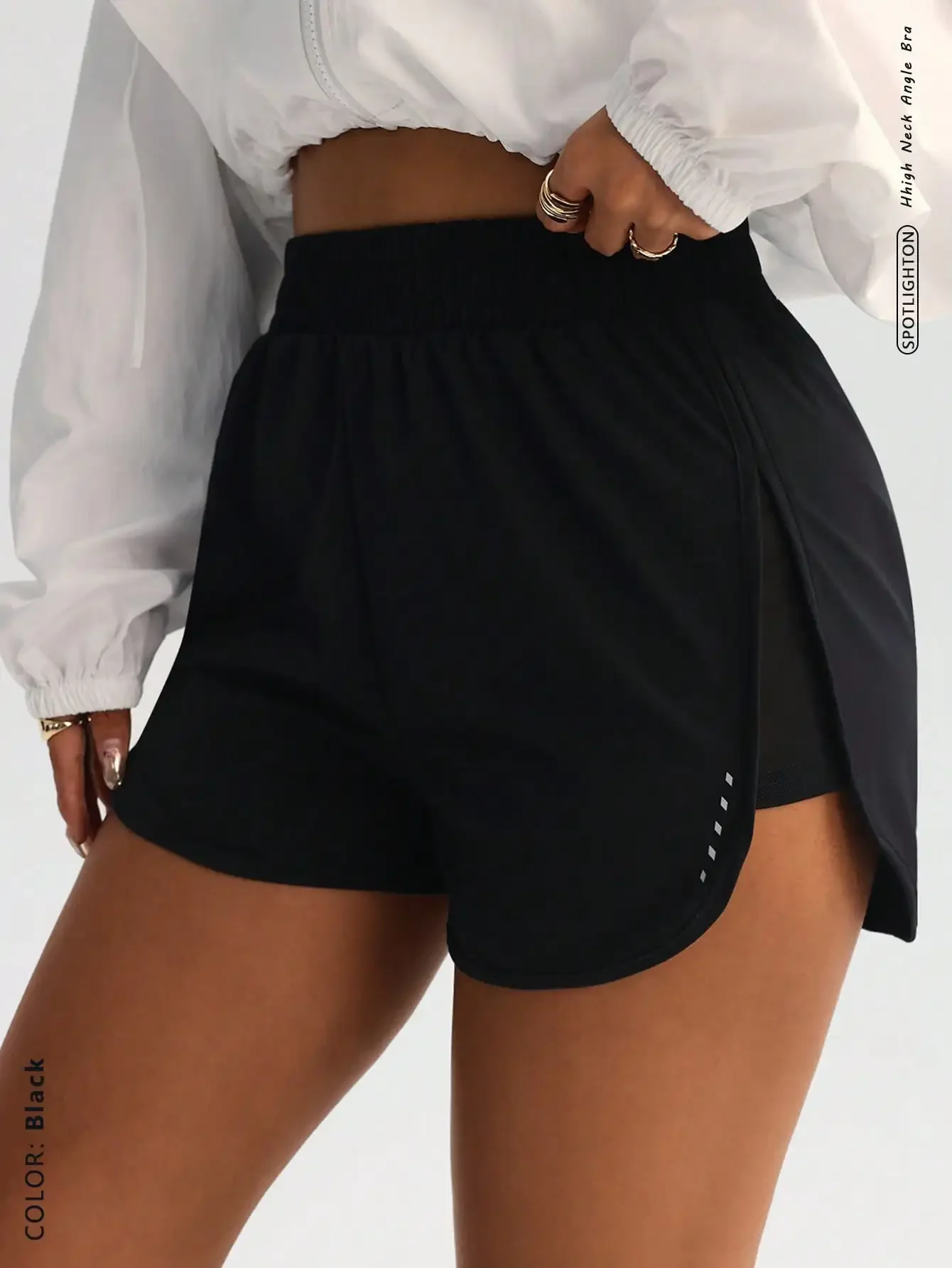 High-Waisted Slimming Workout Shorts With Side Slit, 4-Way Stretch For Flexible Movement, Ideal For Yoga And Urban Strolling, Curve-Enhancing Athletic Shorts, Essential Training Shorts Black Summer Sports
High-Waisted Slimming Workout Shorts With Side Slit, 4-Way Stretch For Flexible Movement, Ideal For Yoga And Urban Strolling, Curve-Enhancing Athletic Shorts, Essential Training Shorts Black Summer Sports