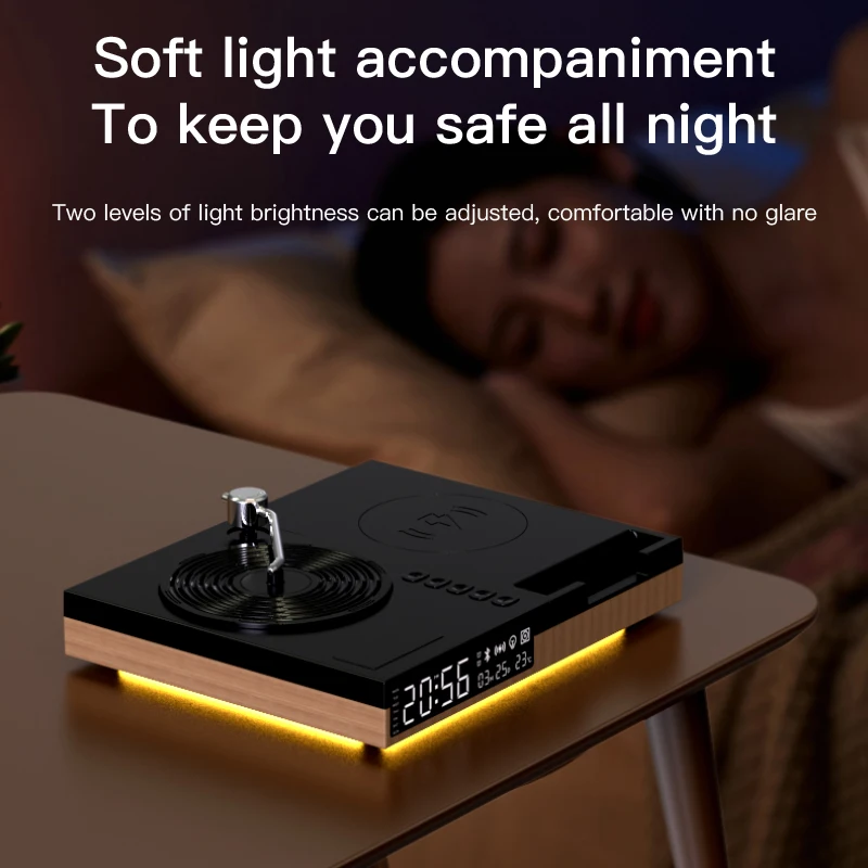 Record Player Modeling Bluetooth Audio Digital Display Clock Alarm Clock Home Sleep Aromatherapy Magnetic Wireless Fast Charging
Record Player Modeling Bluetooth Audio Digital Display Clock Alarm Clock Home Sleep Aromatherapy Magnetic Wireless Fast Charging